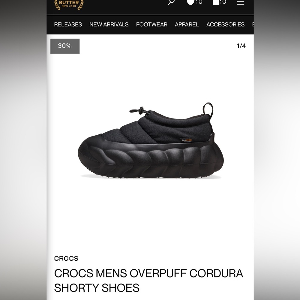 CROCS over puff Cordura Shorty shoes sz 6 woman new in bag !!!